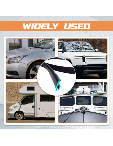 Tira de Sellado de Goma para Parabrisas WINUERK 1.7m Universal