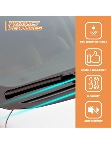 Tira de Sellado de Goma para Parabrisas WINUERK 1.7m Universal