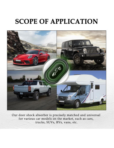 16 Amortiguadores de Puerta de Coche Stacool - Silicona Luminoso