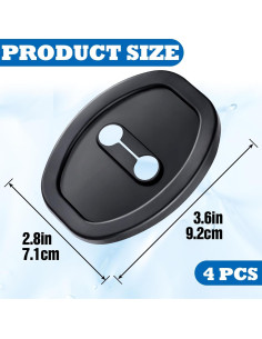 Cubierta Protectora de Pestillo de Puerta de Coche DC,CLISENCE - 4 Pcs 2