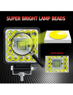 Luces de Trabajo LED 4" AUBEAMTO 123W 24000LM IP65 2Pack 2