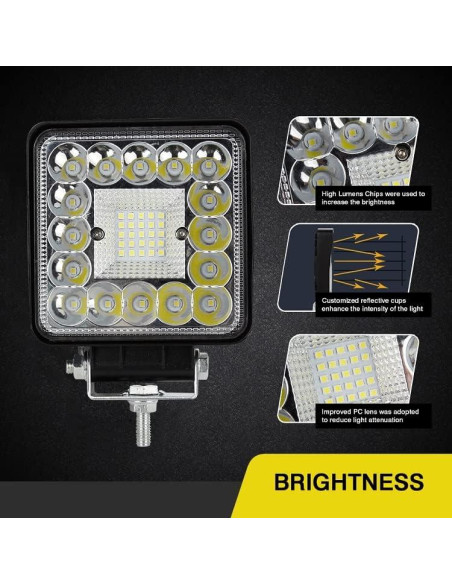 Luces de Trabajo LED 4" AUBEAMTO 123W 24000LM IP65 2Pack