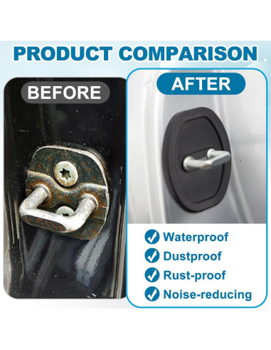 Cubiertas Protectores de Pestillo de Puerta VARMDUKKE 4PCS Silicona