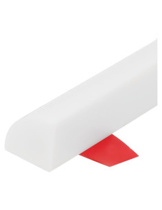 Moldura Flexible Cuarto Redondo Silicona uxcell 4000mm Blanco