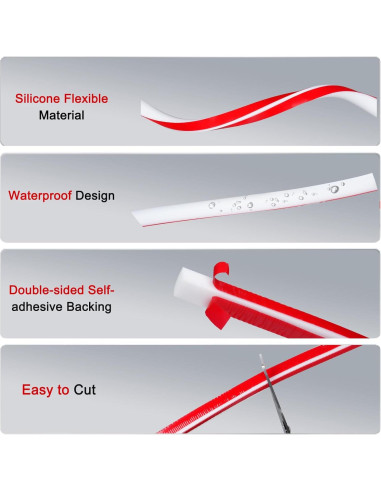 Moldura de Esquina Redonda 99 cm Silicona Flexible Xbaiyanr