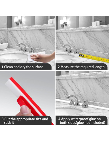 Moldura de Esquina Redonda 99 cm Silicona Flexible Xbaiyanr