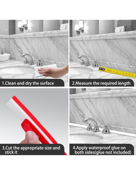 Moldura de Esquina Redonda 99 cm Silicona Flexible Xbaiyanr