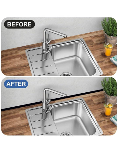 Moldura Cuarterona Autoadhesiva CRASPIRE 3.00m Negra Flexible