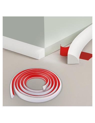 Moldura Flexible Autoadhesiva Vivikivi 401.3 cm Blanca