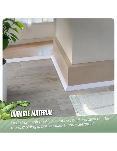 Moldura Flexible Autoadhesiva Vivikivi 401.3 cm Blanca