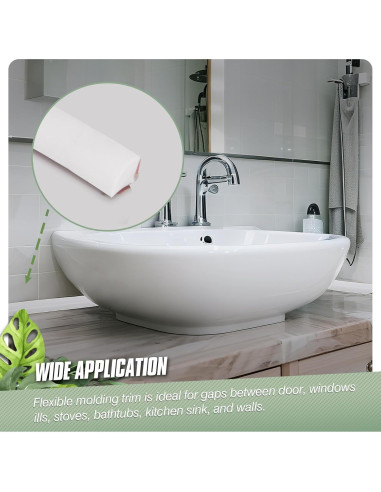 Moldura Flexible Autoadhesiva Vivikivi 401.3 cm Blanca