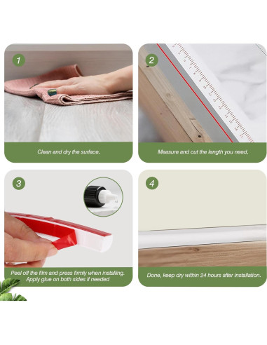 Moldura Flexible Autoadhesiva Vivikivi 401.3 cm Blanca