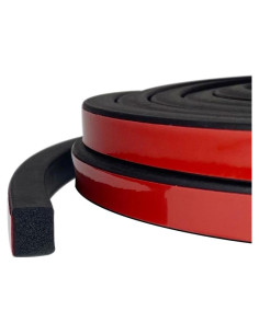 Sello de Goma EPDM Tintvent 7.92m Autoadhesivo Negro