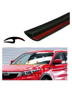 Tira de Sellado de Goma GoldWheel 5.49m para Parabrisas Negro