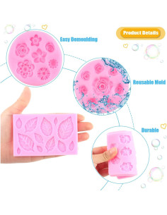 Set de 4 Moldes de Silicona para Fondant MIYAHOUSE 2