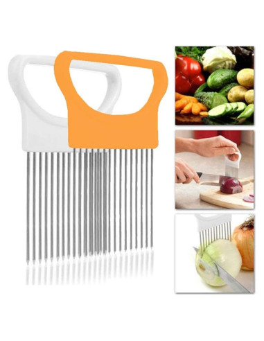 Cortador Picador de Verduras IZUS - 2 Piezas Amarillo y Blanco