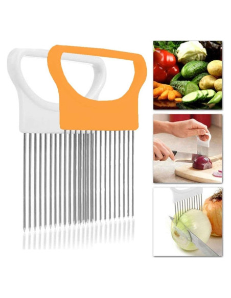 Cortador Picador de Verduras IZUS - 2 Piezas Amarillo y Blanco