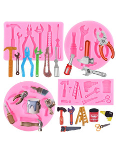 Set de 4 Moldes de Silicona MIYAHOUSE para Decoración de Pasteles