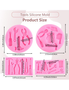 Set de 4 Moldes de Silicona MIYAHOUSE para Decoración de Pasteles 2