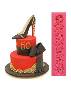 Molde de Silicona para Fondant Anyana - Perlas Redondas 21x5 cm