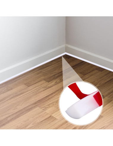 Moldura Flexible Autoadhesiva CRASPIRE 1m Blanca para Ducha