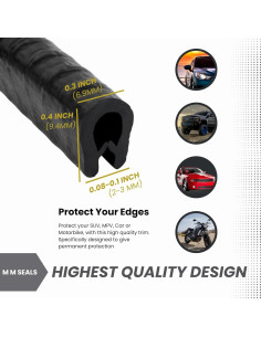 Bisel Protector de Bordes M M SEALS 0.16 m Negro 2