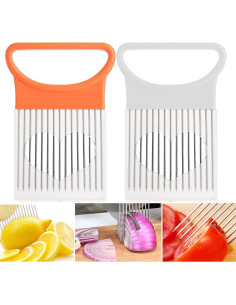 Cortador Picador de Verduras IZUS - 2 Piezas Amarillo y Blanco 2