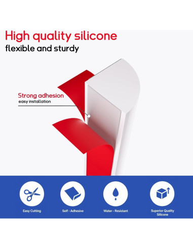 Moldura Cuarterona Flexible Autoadhesiva Xiyingcai 3m Blanco