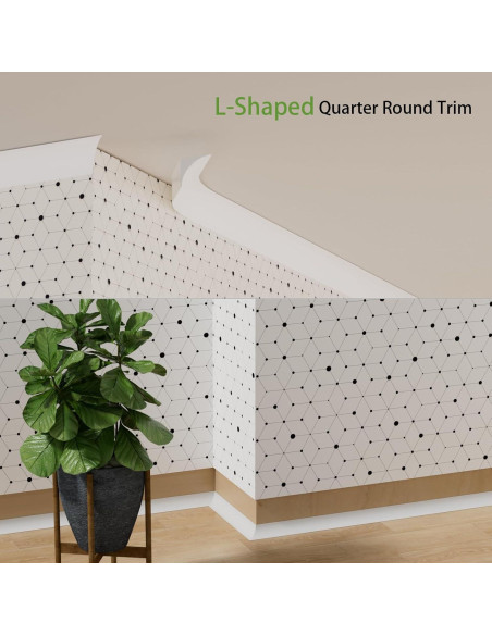 Moldura Cuarterona Flexible Luya 99 cm Autoadhesiva para Paredes