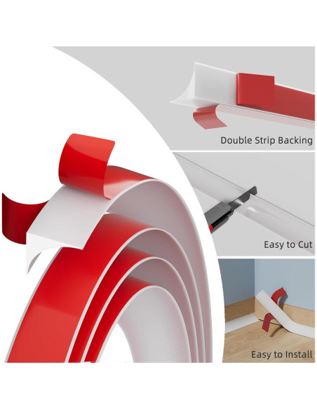 Moldura Cuarterona Flexible Luya 99 cm Autoadhesiva para Paredes