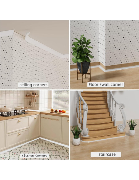 Moldura Cuarterona Flexible Luya 99 cm Autoadhesiva para Paredes