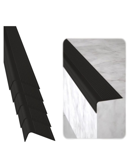 Protector de Borde de Escalera Caucho Rubber Bond 5 Piezas 91x5x2.5cm