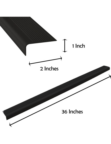 Protector de Borde de Escalera Caucho Rubber Bond 5 Piezas 91x5x2.5cm