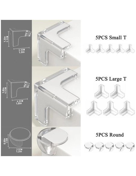 Protectores de esquinas para bebés JinRui-T 15 PCS Silicona