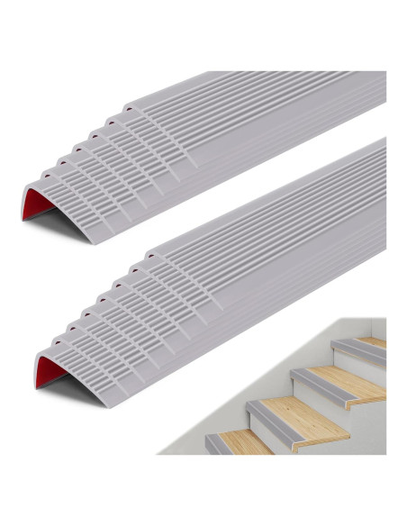 15 Piezas Nariz de Escalera Antideslizante YHUAIMANG 91.5x5cm Gris