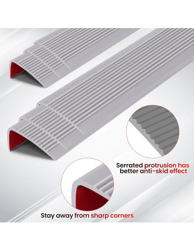 15 Piezas Nariz de Escalera Antideslizante YHUAIMANG 91.5x5cm Gris