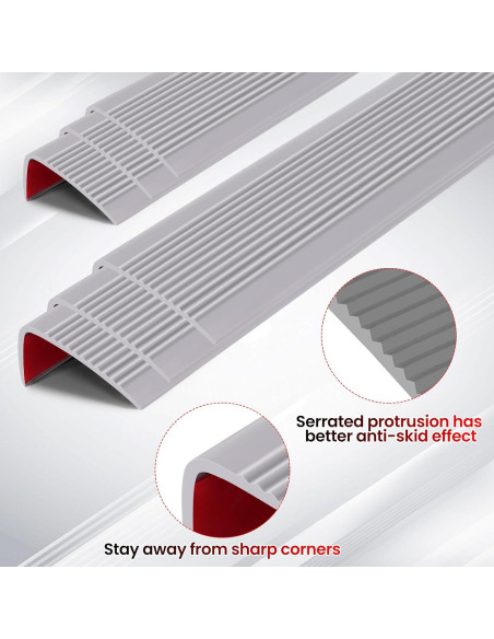 15 Piezas Nariz de Escalera Antideslizante YHUAIMANG 91.5x5cm Gris