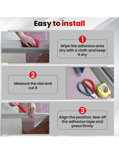 15 Piezas Nariz de Escalera Antideslizante YHUAIMANG 91.5x5cm Gris