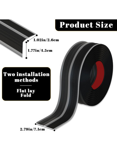 Protector de Bisel de Escalera Floatlive 1.01m Antideslizante Negro