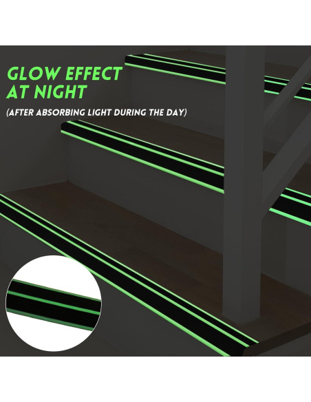 Protector de Bisel de Escalera Floatlive 1.01m Antideslizante Negro