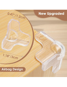 Protectores de Esquinas para Bebés INDEMO - 12 Piezas Transparentes 2