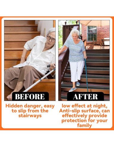 Protector de Bisel de Escalera Floatlive 1.01m Antideslizante Negro