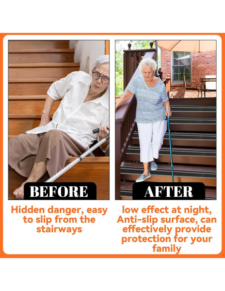 Protector de Bisel de Escalera Floatlive 1.01m Antideslizante Negro