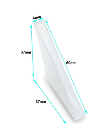 Protectores de Esquina Triples Ebamaz 50PCS 4x37mm Plástico Blanco