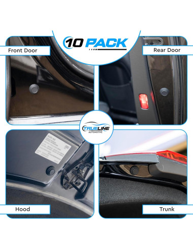 Amortiguadores de Puerta True Line Automotive 10 PCS PVC Universal