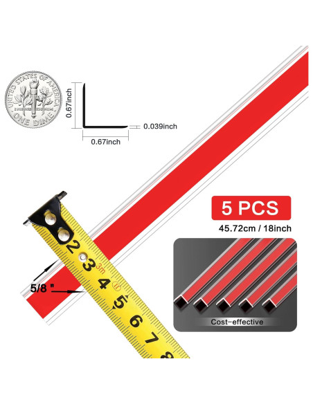 Protectores de Esquinas de Pared Monoid Transparentes - 5 Piezas