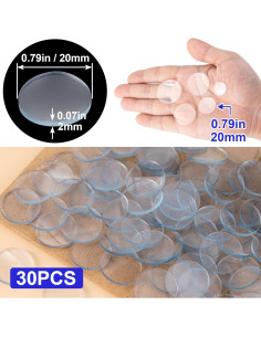 Topes de Vidrio Antideslizantes OIIKI 30 Pcs 20mm x 2mm 2