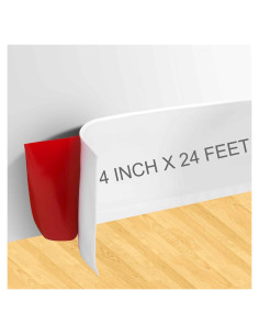 Moldura de Zócalo Flexible Jecarden 10.16cm x 731.52cm Blanco