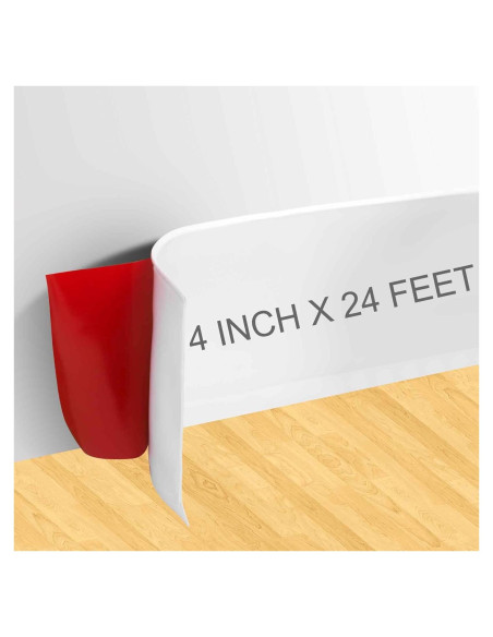 Moldura de Zócalo Flexible Jecarden 10.16cm x 731.52cm Blanco