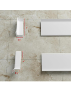 Bloques de Esquina Autoadhesivos Risunpet 10cm 4 Piezas Blancos 2